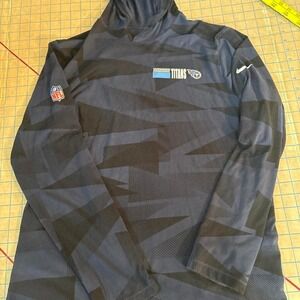 Nike On-Field Tennessee Titans Stretch Dri-Fit Hoodie‎ Tee Men Size M Shirt NFL